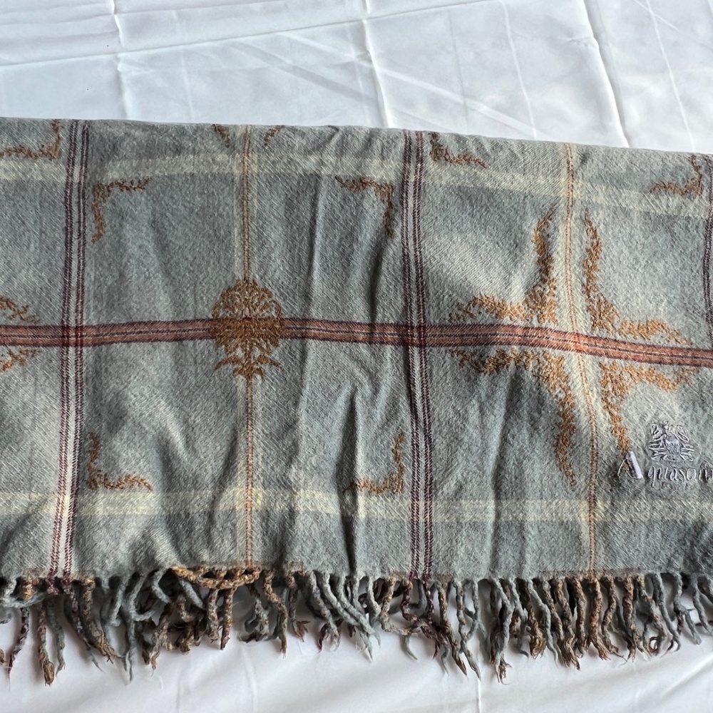 Authentic Aquascutum Reversible Wool Scarf – Vintage Unisex